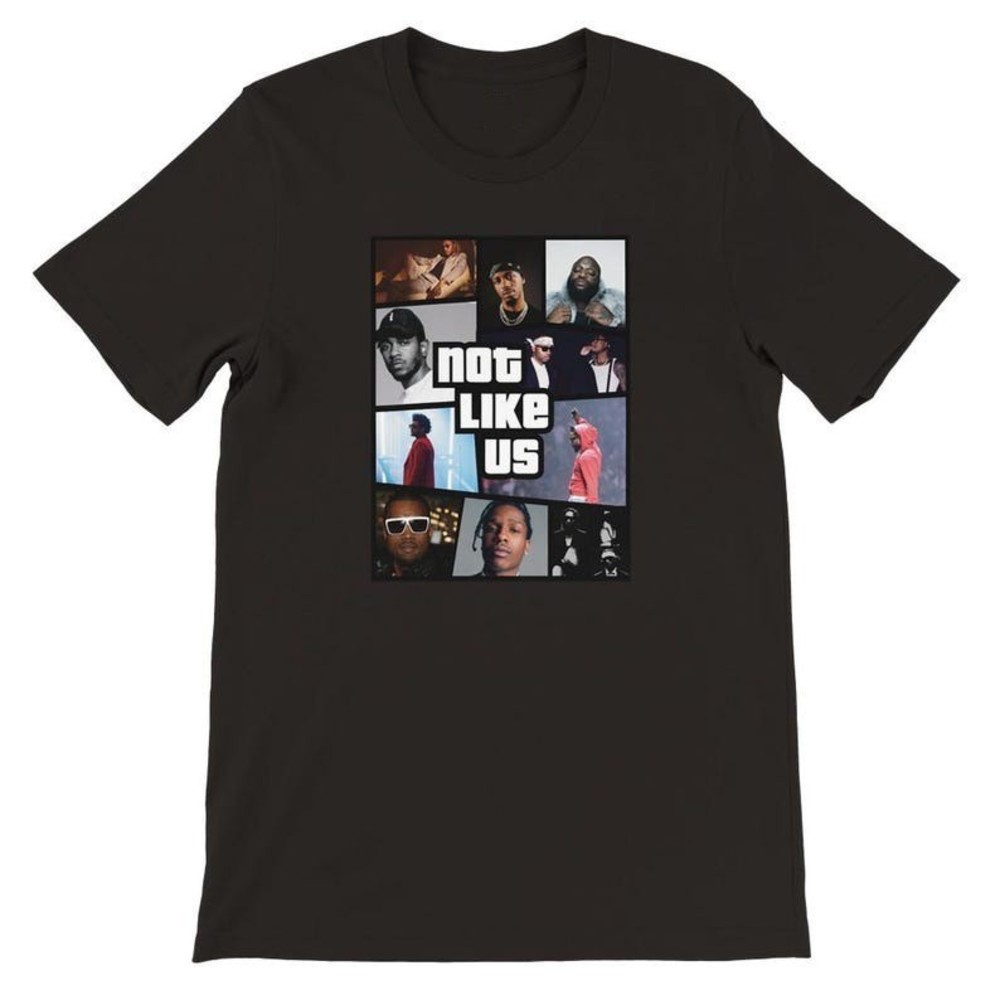 Not Like Us Hip Hop Legends Round Neck Graphics Unisex T-Shirt